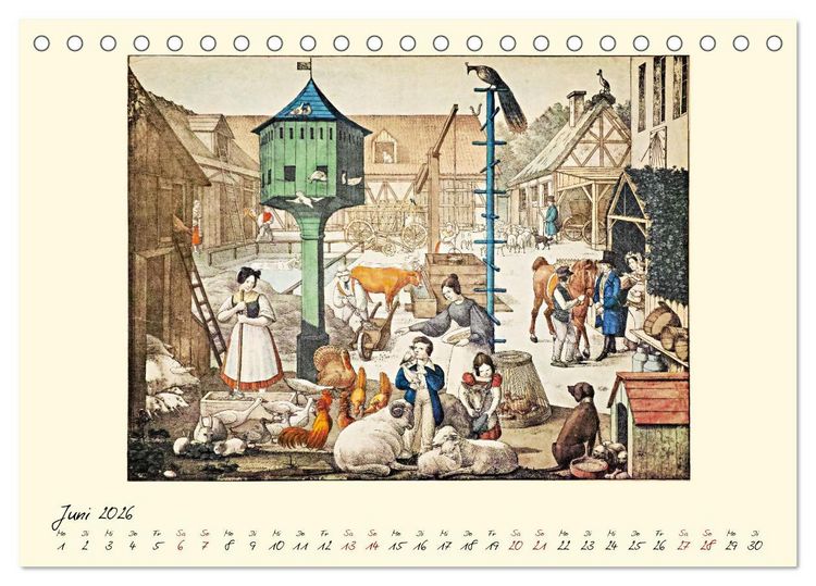 Produktbild: Alltagsleben der Biedermeier-Zeit (Tischkalender 2026 DIN A5 quer), CALVENDO Monatskalender