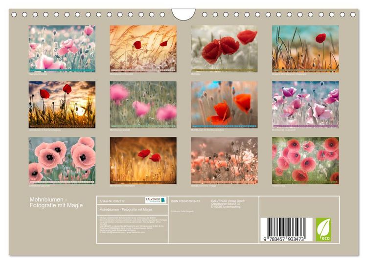 Produktbild: Mohnblumen - Fotografie mit Magie (Wandkalender 2026 DIN A4 quer), CALVENDO Monatskalender