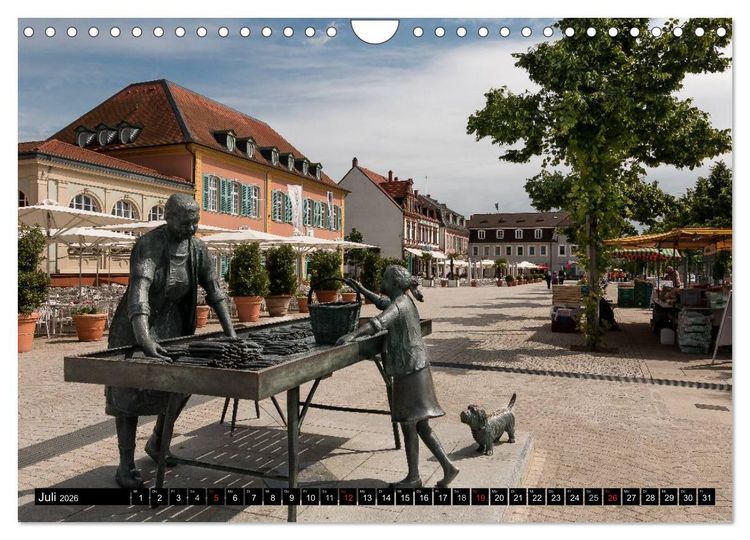 Produktbild: Schwetzinger Stadtansichten (Wandkalender 2026 DIN A4 quer), CALVENDO Monatskalender