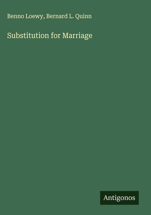 Produktbild: Substitution for Marriage