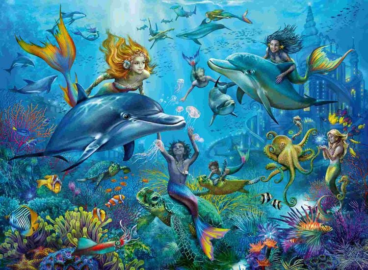 Produktbild: Kinderpuzzle 100 XXL Teile - Abenteuer unter Wasser