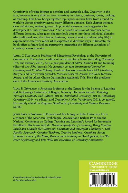Produktbild: The Cambridge Handbook of Creativity across Domains
