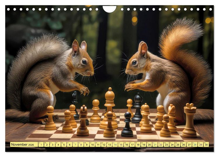 Produktbild: Eichh&ouml;rnchen im Erlebnishunger (Wandkalender 2026 DIN A4 quer), CALVENDO Monatskalender