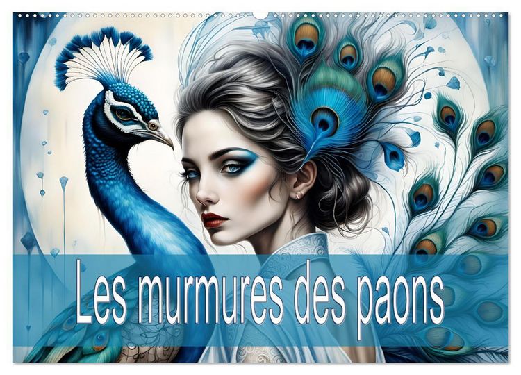 Produktbild: Les murmures des paons (Calendrier mural 2026 DIN A2 vertical), CALVENDO calendrier mensuel
