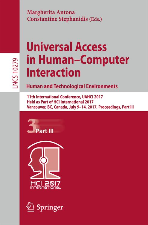 Produktbild: Universal Access in Human&ndash;Computer Interaction. Human and Technological Environments