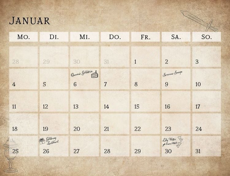 Produktbild: Der inoffizielle K&uuml;chenkalender f&uuml;r Harry Potter Fans 2027
