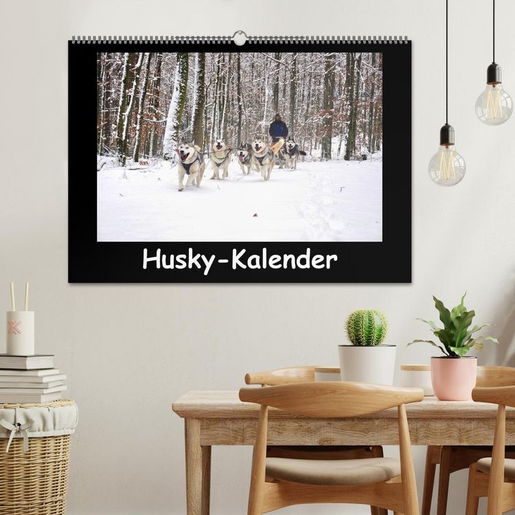 Produktbild: Husky-Kalender (Wandkalender 2026 DIN A2 quer), CALVENDO Monatskalender