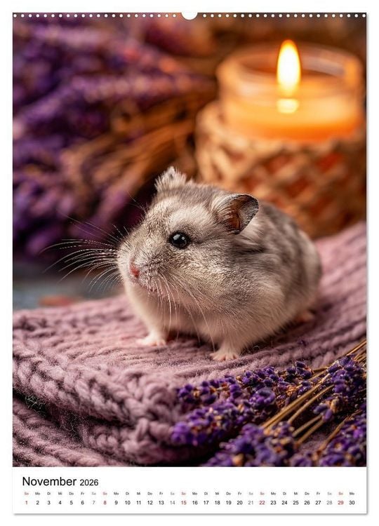 Produktbild: Hamster - s&uuml;&szlig;e Tiere zum Verlieben (hochwertiger Premium Wandkalender 2026 DIN A2 hoch), Kunstdruck in Hochglanz