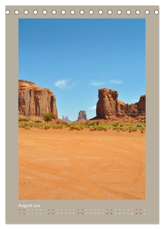 Produktbild: Erlebe mit mir das Monument Valley (Tischkalender 2026 DIN A5 hoch), CALVENDO Monatskalender