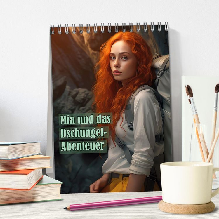 Produktbild: Mia und das Dschungel-Abenteuer (Tischkalender 2026 DIN A5 hoch), CALVENDO Monatskalender