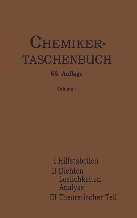 Produktbild: Chemiker-Taschenbuch