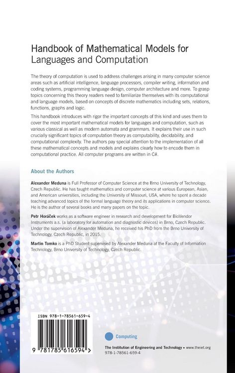 Produktbild: Handbook of Mathematical Models for Languages and Computation