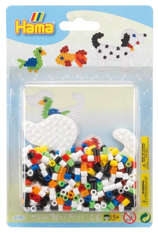 Produktbild: Hama 4182 - Bügelperlen inkl. Stiftplatte, Hund, Midi, 450 Stück
