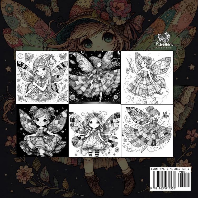 Produktbild: Patchwork Fairies Coloring Book for Adults