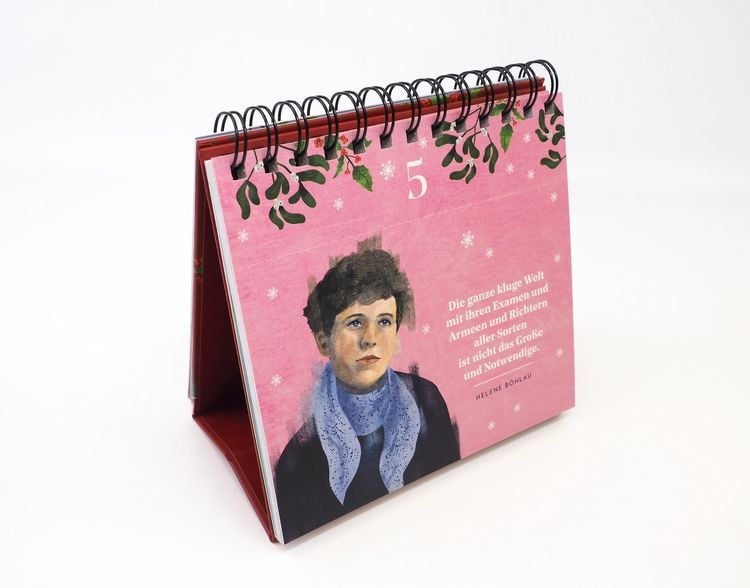 Produktbild: Reclams Klassikerinnen Adventskalender. 24 Weihnachtskarten mit Lebensweisheiten ber&uuml;hmter Frauen