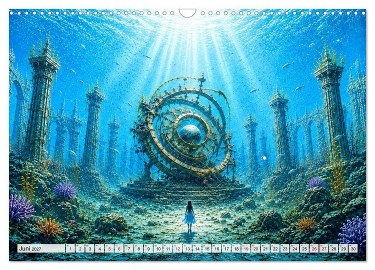 Produktbild: Versunkene Welten &ndash; Mystische Tiefen zwischen Traum und Ewigkeit (Wandkalender 2027 DIN A3 quer), CALVENDO Monatskalender