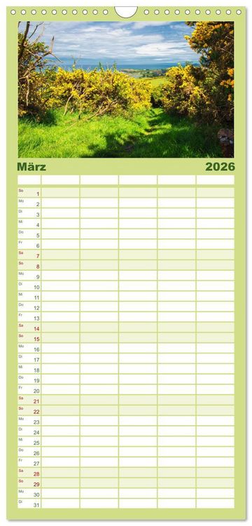 Produktbild: Familienplaner 2026 - Traumhafte Wege - Unterwegs auf Neuseelands S&uuml;dinsel mit 5 Spalten (Wandkalender, 21 x 45 cm) CALVENDO