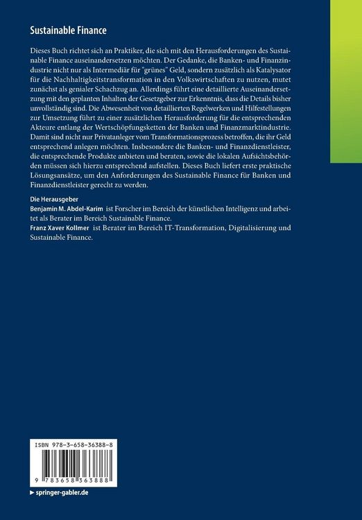 Produktbild: Sustainable Finance