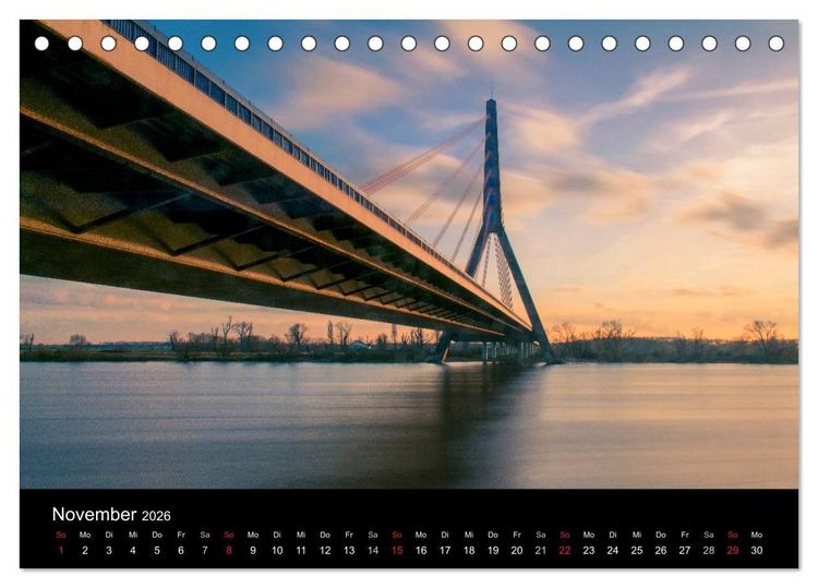Produktbild: D&uuml;sseldorf - Rheinansichten (Tischkalender 2026 DIN A5 quer), CALVENDO Monatskalender