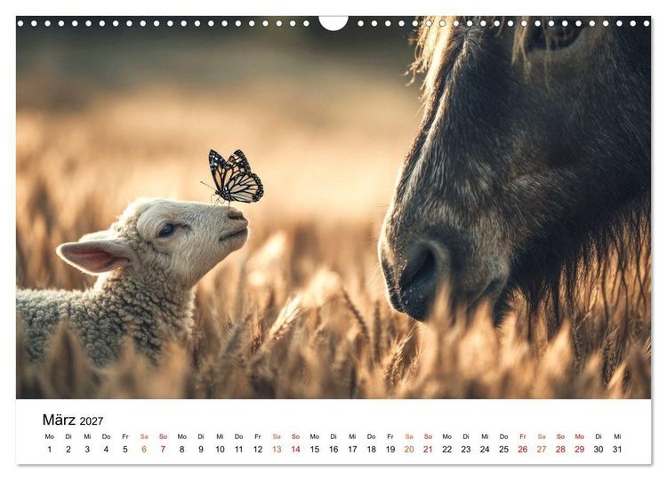 Produktbild: Beste Freunde - ein tierisch buntes Miteinander (Wandkalender 2027 DIN A3 quer), CALVENDO Monatskalender