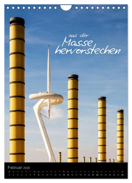 Produktbild: Motivationskalender 2026 (Wandkalender 2026 DIN A4 hoch), CALVENDO Monatskalender