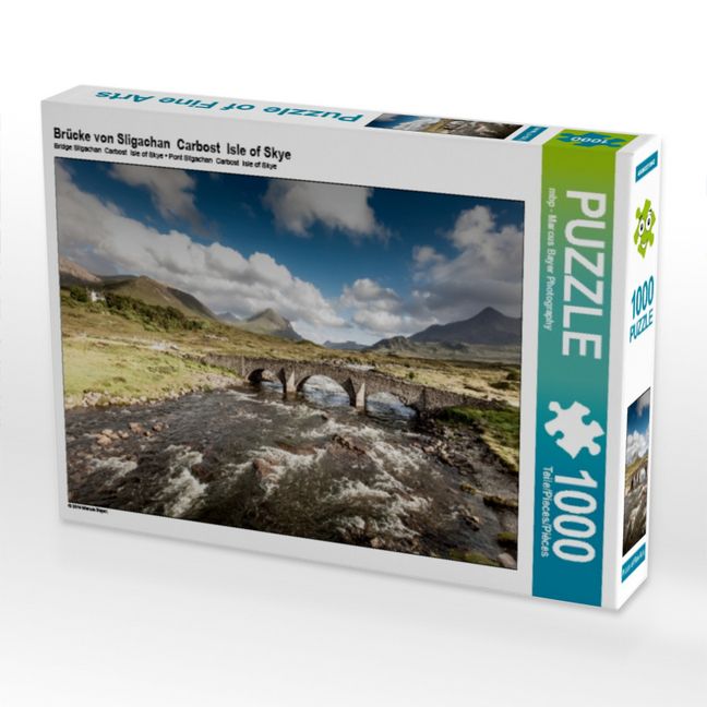 Produktbild: CALVENDO Puzzle Br&uuml;cke von Sligachan Carbost Isle of Skye | 1000 Teile Lege-Gr&ouml;&szlig;e 64x48cm Foto-Puzzle f&uuml;r gl&uuml;ckliche Stunden