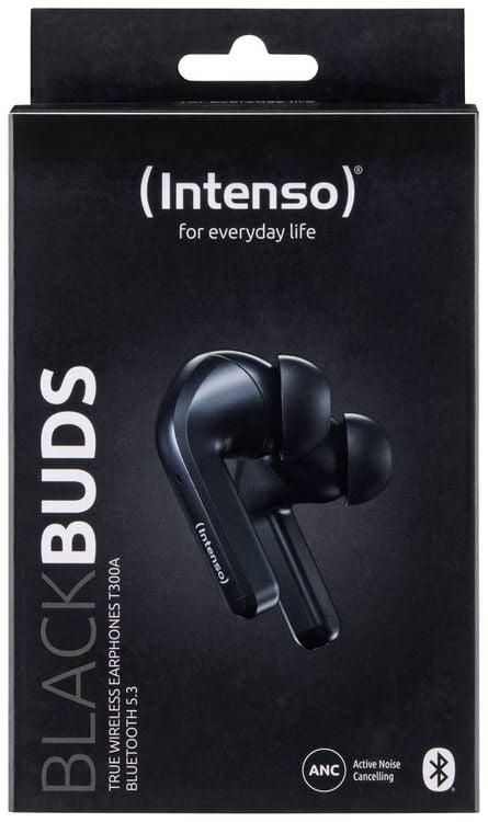 Produktbild: Intenso T300A In Ear Headset Bluetooth® Stereo Schwarz Noise Cancelling Batterieladeanzeige, Headset, Ladecase, Touch-Steuerung