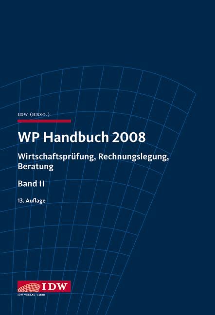 Produktbild: WP Handbuch 2008, Bd. 2. Wirtschaftspr&uuml;ferhandbuch