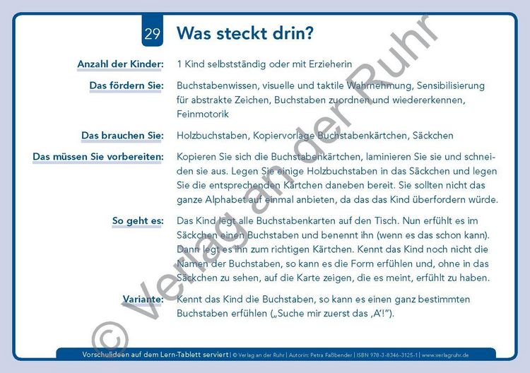 Produktbild: Vorschulideen auf dem Lern-Tablett serviert