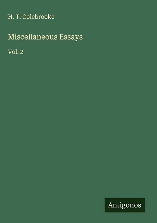 Produktbild: Miscellaneous Essays
