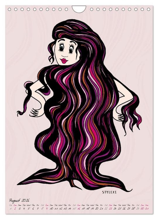 Produktbild: The HAIRSTYLAS Fashion (Wall Calendar 2026 DIN A4 portrait), CALVENDO 12 Month Wall Calendar