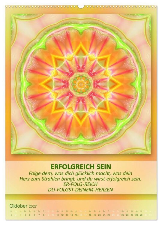 Produktbild: Light Energy Mandalas - Kalender - Vol. 1 (Wandkalender 2027 DIN A2 hoch), CALVENDO Monatskalender