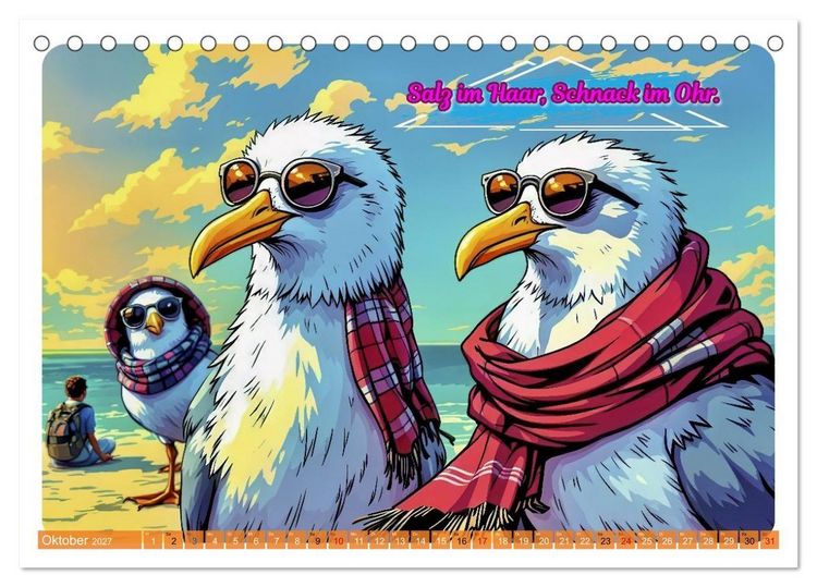 Produktbild: Norddeutsch Cool - Comic (Tischkalender 2027 DIN A5 quer), CALVENDO Monatskalender