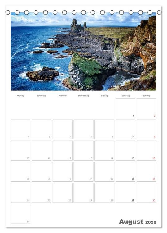 Produktbild: Faszination Island - Landschaftskalender mit Tagesplaner 2026 / Planer (Tischkalender 2026 DIN A5 hoch), CALVENDO Monatskalender