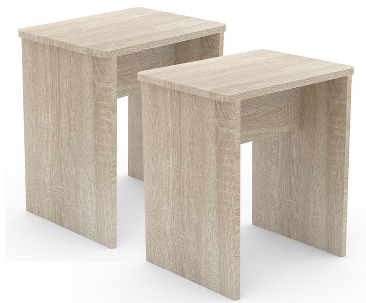 Produktbild: 2er Set Sitzhocker Fu&szlig;ablage Beistelltisch Esal