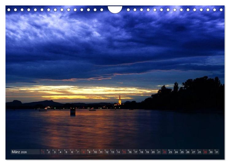 Produktbild: Bodensee zur blauen Stunde (Wandkalender 2026 DIN A4 quer), CALVENDO Monatskalender