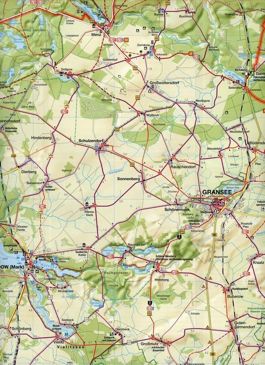 Produktbild: Fahrradkarte Land zwischen Rhin und Havel 1:75.000