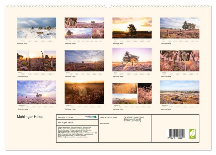 Produktbild: Mehlinger Heide (Wandkalender 2026 DIN A2 quer), CALVENDO Monatskalender