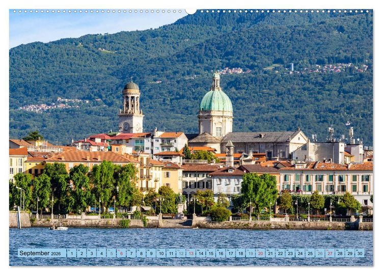Produktbild: Italiens romantische Seen (hochwertiger Premium Wandkalender 2026 DIN A2 quer), Kunstdruck in Hochglanz