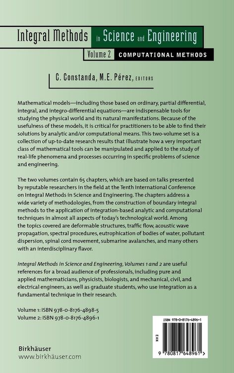 Produktbild: Integral Methods in Science and Engineering, Volume 2
