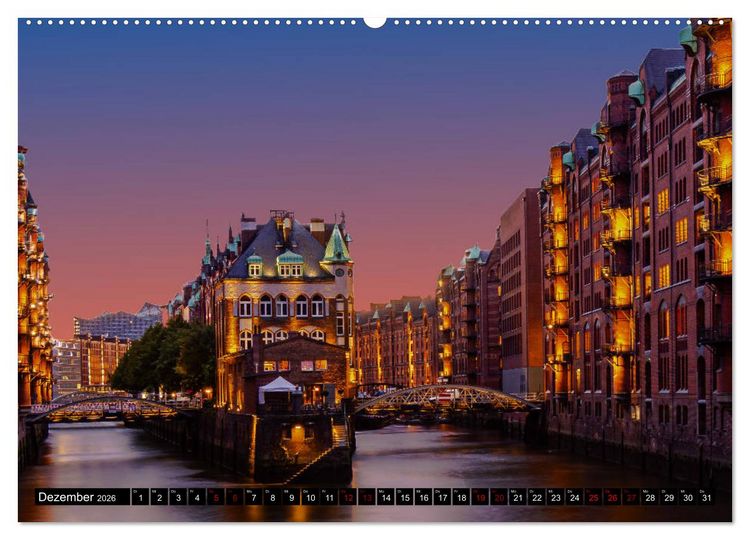 Produktbild: Hamburger Highlights (Wandkalender 2026 DIN A2 quer), CALVENDO Monatskalender