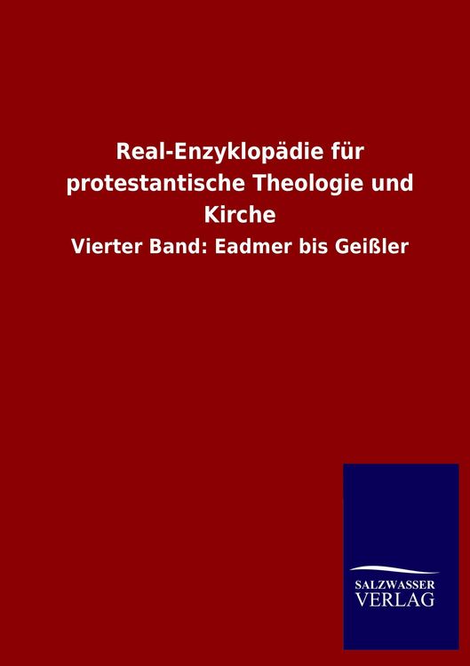 Produktbild: Real-Enzyklop&auml;die f&uuml;r protestantische Theologie und Kirche