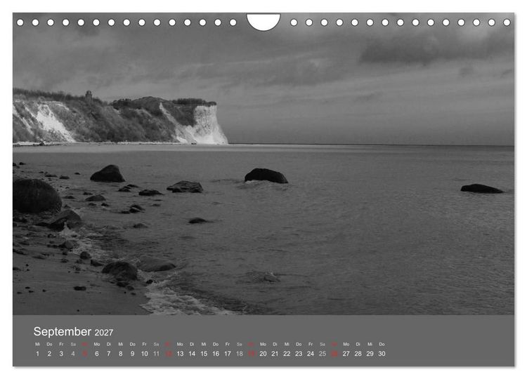 Produktbild: Ostsee - von schwarz bis wei&szlig; (Wandkalender 2027 DIN A4 quer), CALVENDO Monatskalender