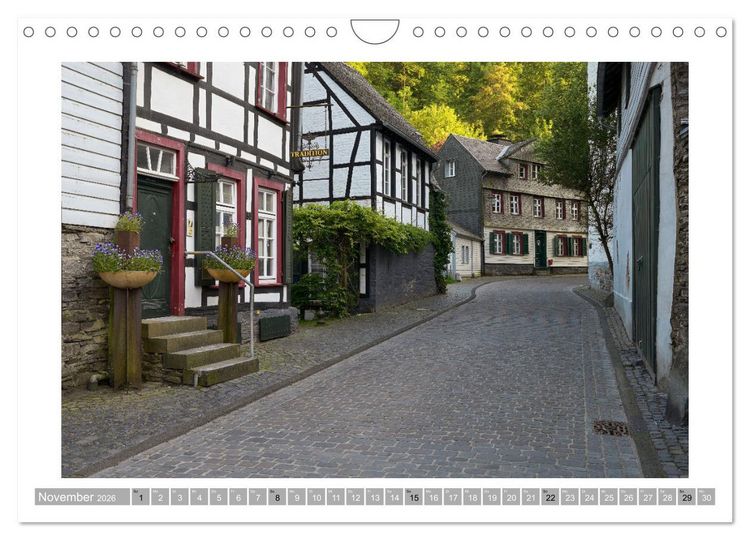 Produktbild: Monschau - Flanieren durch die historische Altstadt (Wandkalender 2026 DIN A4 quer), CALVENDO Monatskalender