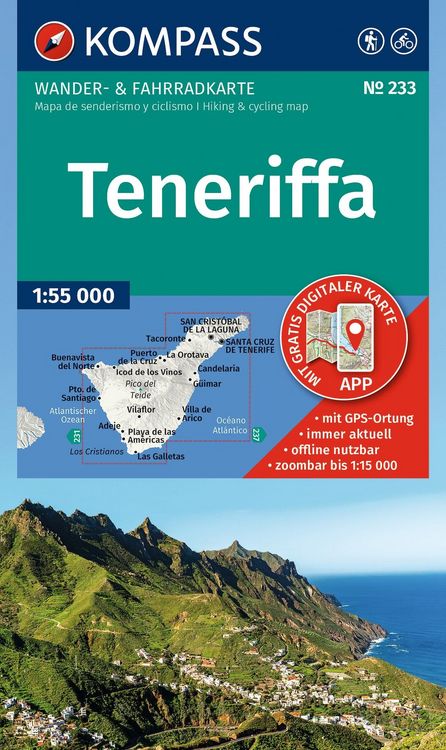 Produktbild: KOMPASS Wanderkarte 233 Teneriffa 1:50.000
