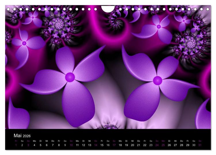 Produktbild: Die Farbe Lila (Wandkalender 2026 DIN A4 quer), CALVENDO Monatskalender