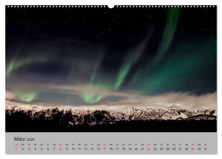 Produktbild: Norwegen - Mythos Nordlichter (Wandkalender 2026 DIN A2 quer), CALVENDO Monatskalender