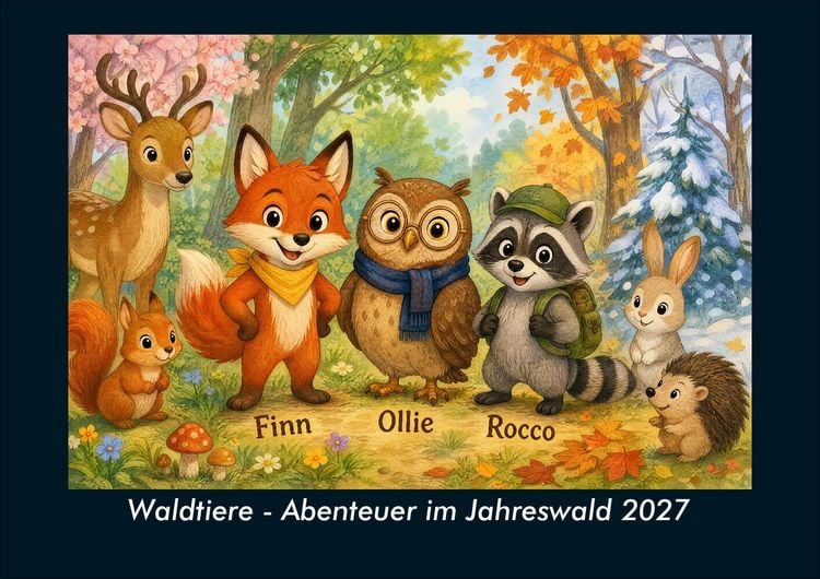 Produktbild: Waldtiere - Abenteuer im Jahreswald 2027 Fotokalender DIN A4