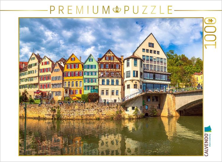 Produktbild: CALVENDO Puzzle Neckarmauer bei der Eberhardsbr&uuml;cke | 1000 Teile Lege-Gr&ouml;&szlig;e 64x48cm Foto-Puzzle f&uuml;r gl&uuml;ckliche Stunden