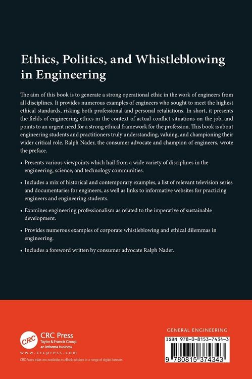 Produktbild: Ethics, Politics, and Whistleblowing in Engineering